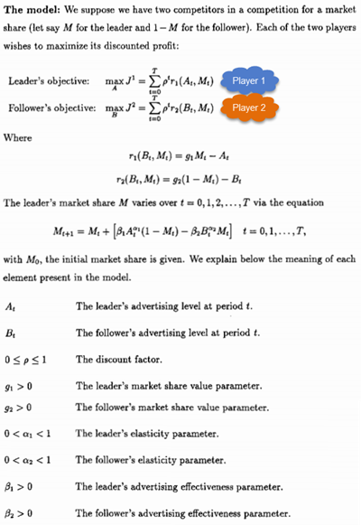 Lanchester model equations